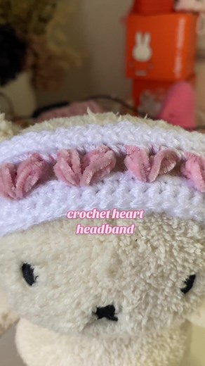 Crochet Heart Headband Tutorial on YT