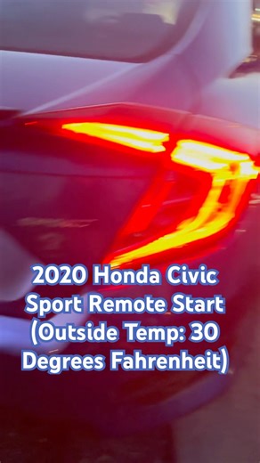2020 Honda Civic Sport Remote Start (it’s getting colder so expect some more cold starts!) #honda
