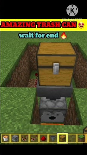 AMAZING TRASH CAN IN MINECRAFT 🤩🤩 #minecraft #shorts #viral