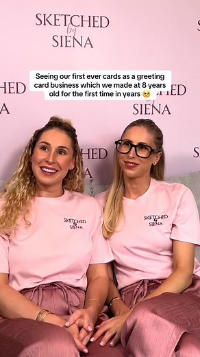 Seeing how far we’ve come, from being 8 years old and making greeting cards to sending out thousands every single month 🥹🩷 | Sketched by Siena