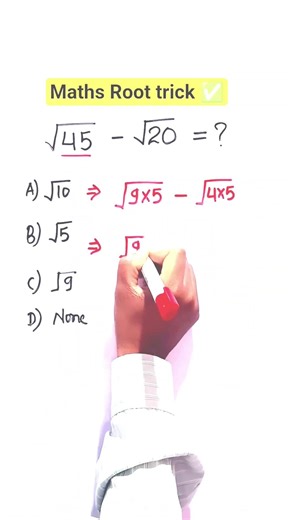 👉 “Find Square Roots in 5 Seconds 😱 | Easy Math Trick You Must Try!#maths #mathematica #mathematics