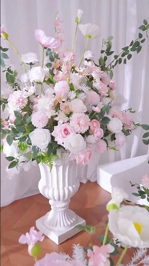 A9073Artificial Greenery Pink Rose Floral Row Aisle Flower Wedding Banquet Backdrop Arch#wedding