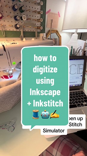 Replying to @sym🥰 how to digitize using Inkscape Inkstitch !! I learned all of this from Project Anonymous on Youtube, they have super helpful and detailed tutorials!! Literally 6 months ago, i didnt know what digitizing was… Path > Trace Bitmap Extensions > Inkstitch > Visualize and Export > Simulator Save in .PES format for a #brotherembroiderymachine #howtodigitize #digitizetutorial #embroiderytutorial #embroideryfile #embroideryfiles #createyourownembroideryfiles #brotherse700 #4x4hoop #beg