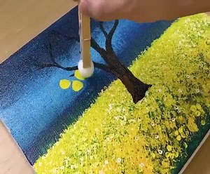 1.4K views · 55 reactions | Painting a Yellow Field and Tree | ART Evolution | Facebook