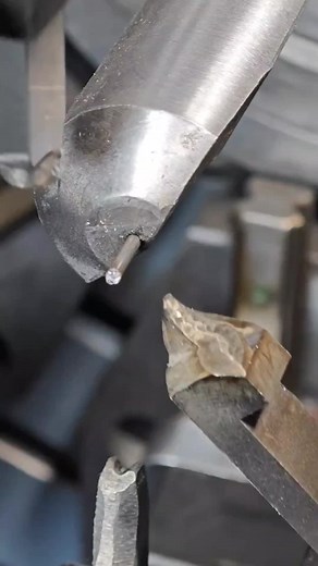 Metalworking Process: Drilling a Metal Spring