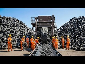 Inside a Tire Recycling Factory - How Millions of Tires Are Recycled Into Rubber | Full Process