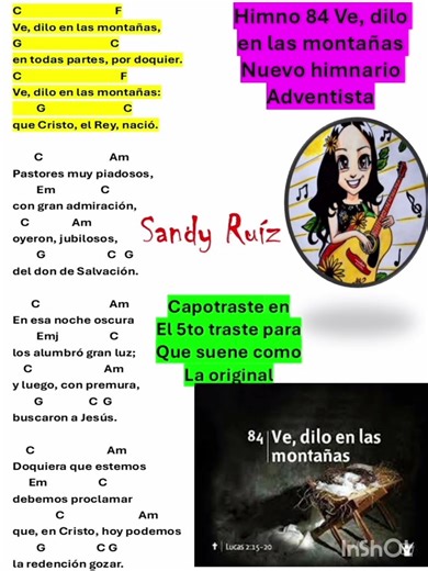 Acordes VE, DILO EN LAS MONTAÑAS - HIMNO 84 IASD