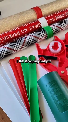 Arielle Brimhall | Amazon Finds on Instagram: "Three gadgets that SAVE your sanity while gift-wrapping🎁 These little Amazon helpers make wrapping so much faster and cleaner. I use them every year and they seriously make the biggest difference. 💬 COMMENT ‘WRAP’ and I’ll DM you the links! (follow my page FIRST so the DM doesn’t get hidden) . gift wrapping tools, holiday wrapping hacks, amazon gift wrap gadgets, easy wrapping ideas, wrapping paper tools, mom hacks, christmas prep finds, holiday o