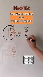 40K views · 484 reactions | Mixed number into improper fraction Credit: silent math | Extra-math | Facebook