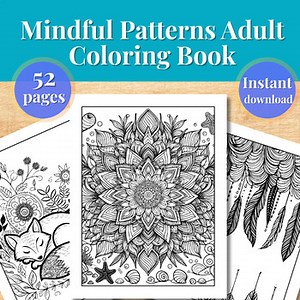 SEL Mindfulness Coloring Pages | Mindful Patterns Adult Coloring Book