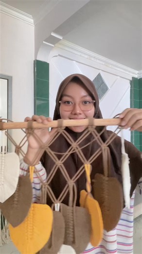 Hiasan dinding macrame daun #hiasanrumah