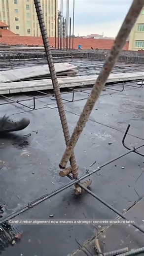 Setting Rebar Uprights for a Reinforced Slab
