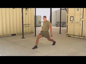 Marines Force Fitness-Walking Lunge Elbow to Instep