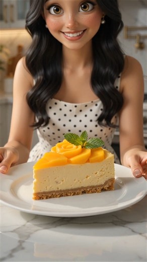 No-Bake Mango Cheesecake 🥭🍰 | Easy Dessert Recipe #shorts