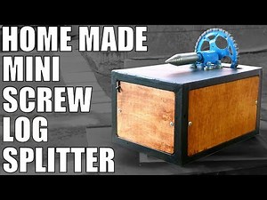 Mini SCREW LOG SPLITTER (made from scrap)