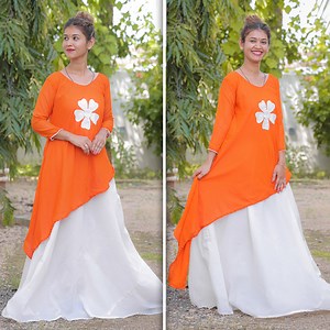 75K views · 1K reactions | Designer cross cut one piece dress - cutting and stitching - latest fashion #crosscutdress #onepiecedress #designer #stitching | Hetal's art - Fashion | Facebook