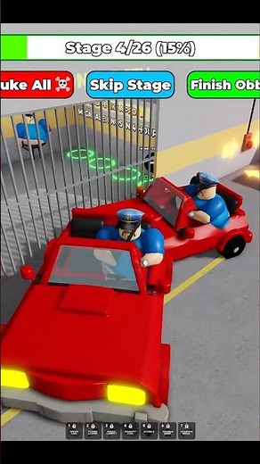 Car Barry VS Car Barry 🤣🤣 || #roblox Roblox Obby Barry's Prison Run