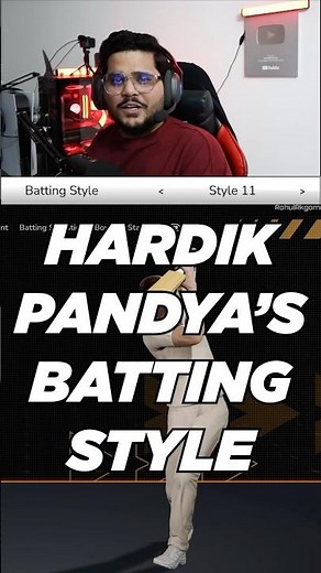 Hardik Pandya's Batting Style 🤩 Cricket 26 New Batting Styles #Shorts