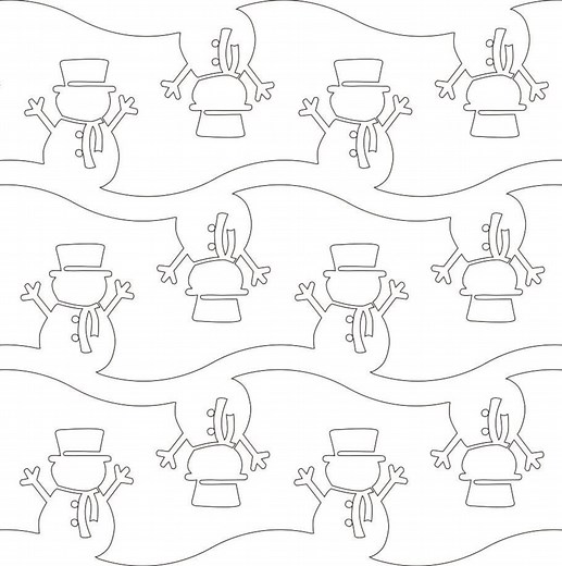 Snowman Edge to Edge Design for Computerized Longarm Quilting - Etsy