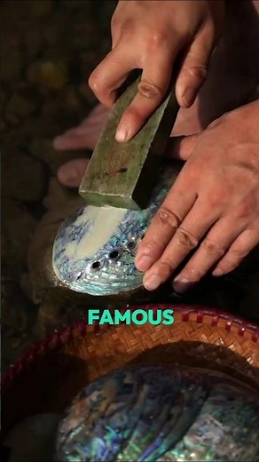 The Traditional Process of Creating Designs with Paua Shells #shorts