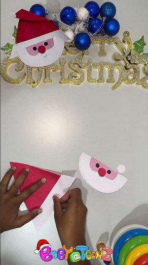 🎅 Let’s Make Santa Claus 🎅 Easy Paper Craft for Kids! #christmasshorts #diycrafts