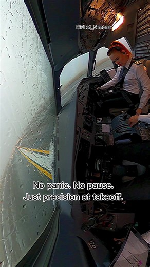 I know that when you’re sitting in the cabin and you see heavy rain on the window, your mind goes straight to worst case scenario. From the flight deck, it looks very different. Before we even line up on the runway, we’ve already: \t•\tchecked weather and runway conditions \t•\tcalculated takeoff performance with margins \t•\tbriefed what we’ll do for every “what if” \t•\treviewed limitations for wind, visibility, contamination, everything So when the rain is pouring and the engines spool up, it