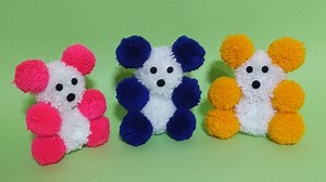 Beautiful Teddy Bear With Woolen | Pom Pom Teddy Bear Using Wool | Woolen Craft At Home #teddybearwithwool #woolencraft #pompomteddy | My Arts & Crafts