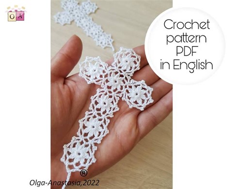 Crochet Cross Bookmark Pattern: Detailed Tutorial (PDF Pattern) - Etsy