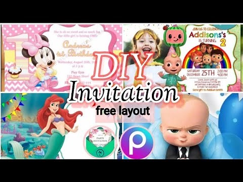 Paano gumawa ng invitation card gamit ang cellphone & apps ( DIY Invitation card ) | #invitation