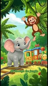 "Animals on the Train Song 🚂🦁🐵 | Fun Kids Nursery Rhyme"