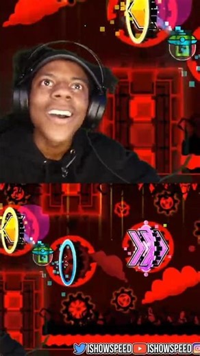 ISHOWSPEED BEATS BLOODBATH AUTO IN GEOMETRY DASH #ishowspeed #speed #reaction #gaming #geometrydash