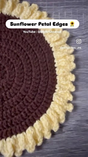 Sunflower Petal Edges | Crochet Edging | Crochet Border | Tutorial #crochet #sunflower #edge #foryou