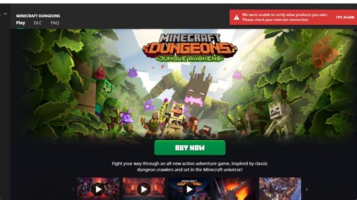 Minecraft: How to fix "We were unable to verify what products you own" error