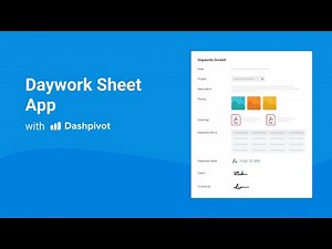 Easily improve how you manage Daywork Sheets with Dashpivot