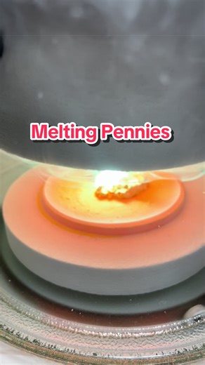 Melting Copper Pennies Using a Microwave Kiln