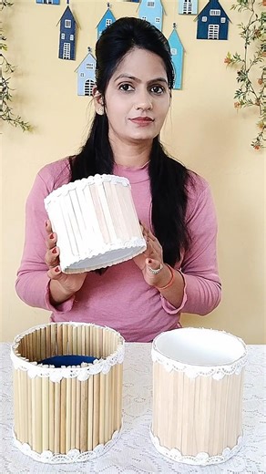 DIY Table Organizer using plastic containers #artandcraft #diy #organizer #tabledecor