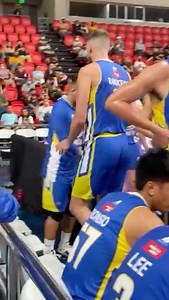 Magnolia import Nick Rakocevic being escorted back to the dugout after a bad fall mid-third frame 😔 #PBA #Magnolia | SPIN.ph