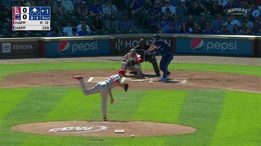 J.A. Happ Foul to Ian Happ | 09/24/2021