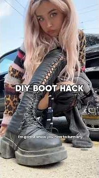 DIY Lace-Up Boots #tutorial