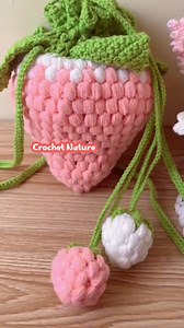 Crochet Strawberry Bag 🍓✨ #crochet #handmade #foryou #crochetutorial #strawberry #diy #crochetbag #fyp #handcrafted #crochetideas #crochetlove #bag #pouchbag #pouches #strawberrybag #crochetstrawberrybag #strawberries #shoulderbag | Crochet Nature