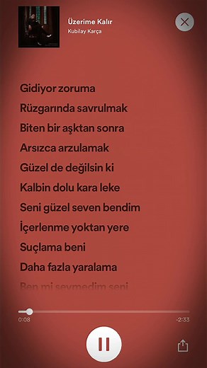 Üzerime Kalır | #fy #fyp #foryou #fypシ #MyJDAirMax #viral #spotify #lyrics #spotifylyrics #sound