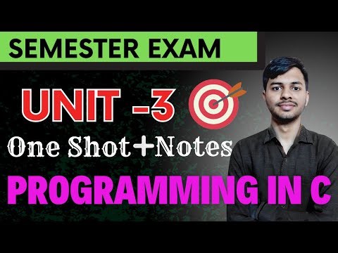 Programming in C🎯💪🏽 | Unit 3 One-Shot #15forteen #engineering #bca #btech #programming #code #ipu