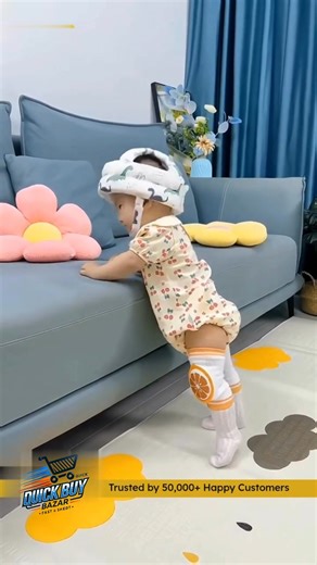 Bachon ke sar ko girne, takrane se hone wali choton se bachao — chahen lawn pe khel rahe hon, ya ghar ke andar daud-dhup, ya amma ke saath walk pe. Introducing the Original Baby Safety Helmet — soft, high-quality, lightweight head protector, specially designed for infants & toddlers. 🛡️ Soft safety padding — delicate baby skin ke liye safe 👶 Lightweight & comfortable — baby enjoy karega wearing ✔️ Adjustable straps — fit har size baby ke liye 🏡 Indoors & outdoors, playtime se lekar walk tak u