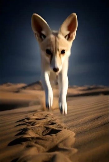 Fennec Fox Hunts Beneath the Sand