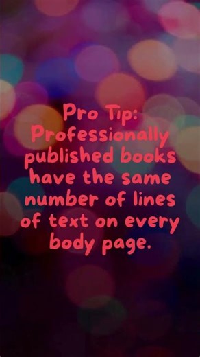 Editing & Formatting Your Print Book Tip #1