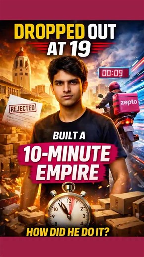 Stanford Dropout Built a Billion dollar Startup in 10 Minutes | Zepto Founder Story #shortsindia