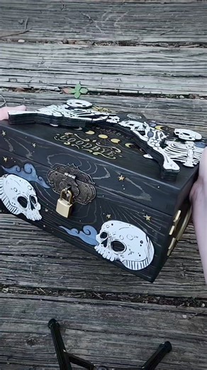 1.1M views · 10K reactions | ☠️ Ouija Hidden Key Box ☠️ How do you feel about ouija boards? I'm obsessed with them  Available June 1st at 3pm CST It'll be $450 It's a large, 10.7X8X5.5 #hiddenkeybox #ouija #skull | Lunar Art House | Facebook