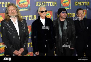 Robert Plant, Jimmy Page, Jason Bonham and John Paul Jones of 'Led Zeppelin' attend the premiere of 'Led Zeppelin: Celebration Day' held at the Ziegfeld Theatre. Celebration Day captures their 2007 tribute concert for Atlantic Records Founder Ahmet Ertegun at London's O2 Arena. Film will be released worldwide on October 17, 2012 by Omniverse Vision on 1,500 screens in over 40 territories, it will then be available in multiple video and audio formats on November 19, 2012. New York, NY. 9th Octobe