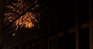 Beautiful Fireworks Reflection Modern Architecture Building Stock Footage Video (100% Royalty-free) 13318442 | Shutterstock