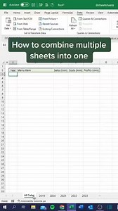 How to stack multiple sheets in excel #Excel #exceltips #exceltricks #exceltraining #exceltutorial #GoogleAI #GoogleSheets | LEARN MORE